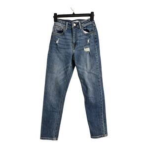 Cello Jeans size 1 Straight Leg Classic Basic Casual Denim Pants Distressed
